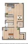 Cambridge Square apartments one bedroom floor plan